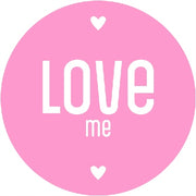 Naklejki ozdobne różowe LOVE ME – dekoracyjne 10 szt.
