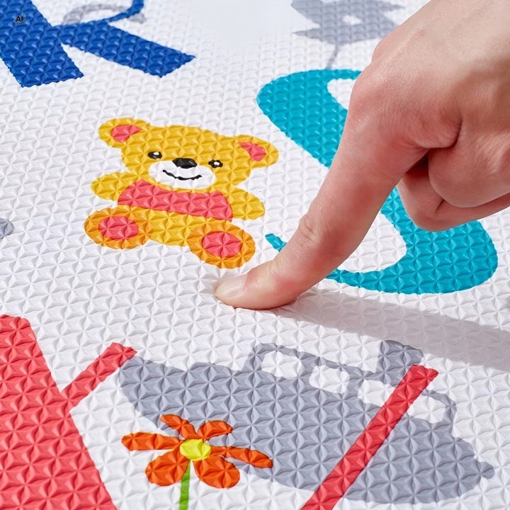 Piankowa mata edukacyjna XXL dla niemowląt 180x120 cm
