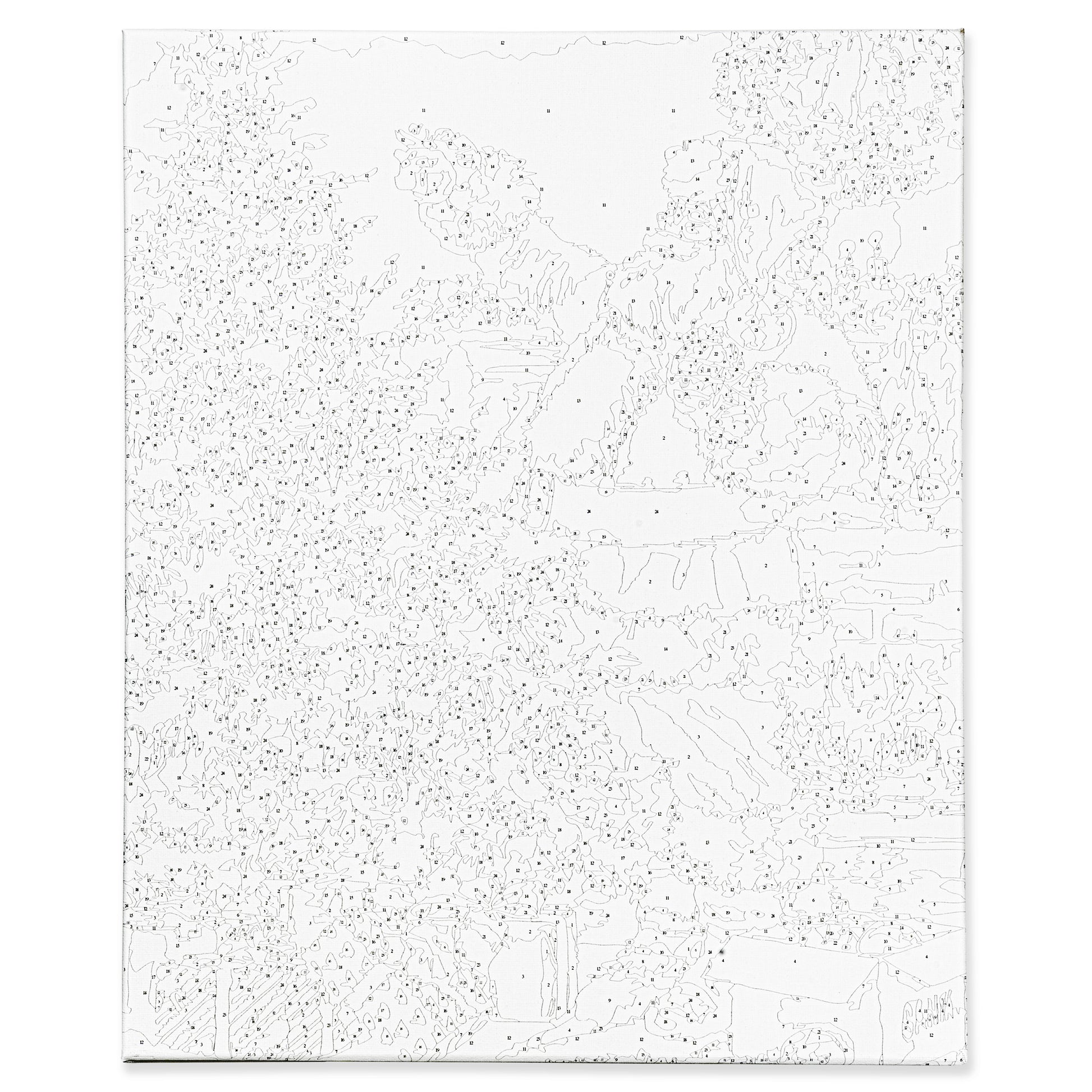 Malowanie po numerach 40×50 cm z ramą Święty Mikołaj