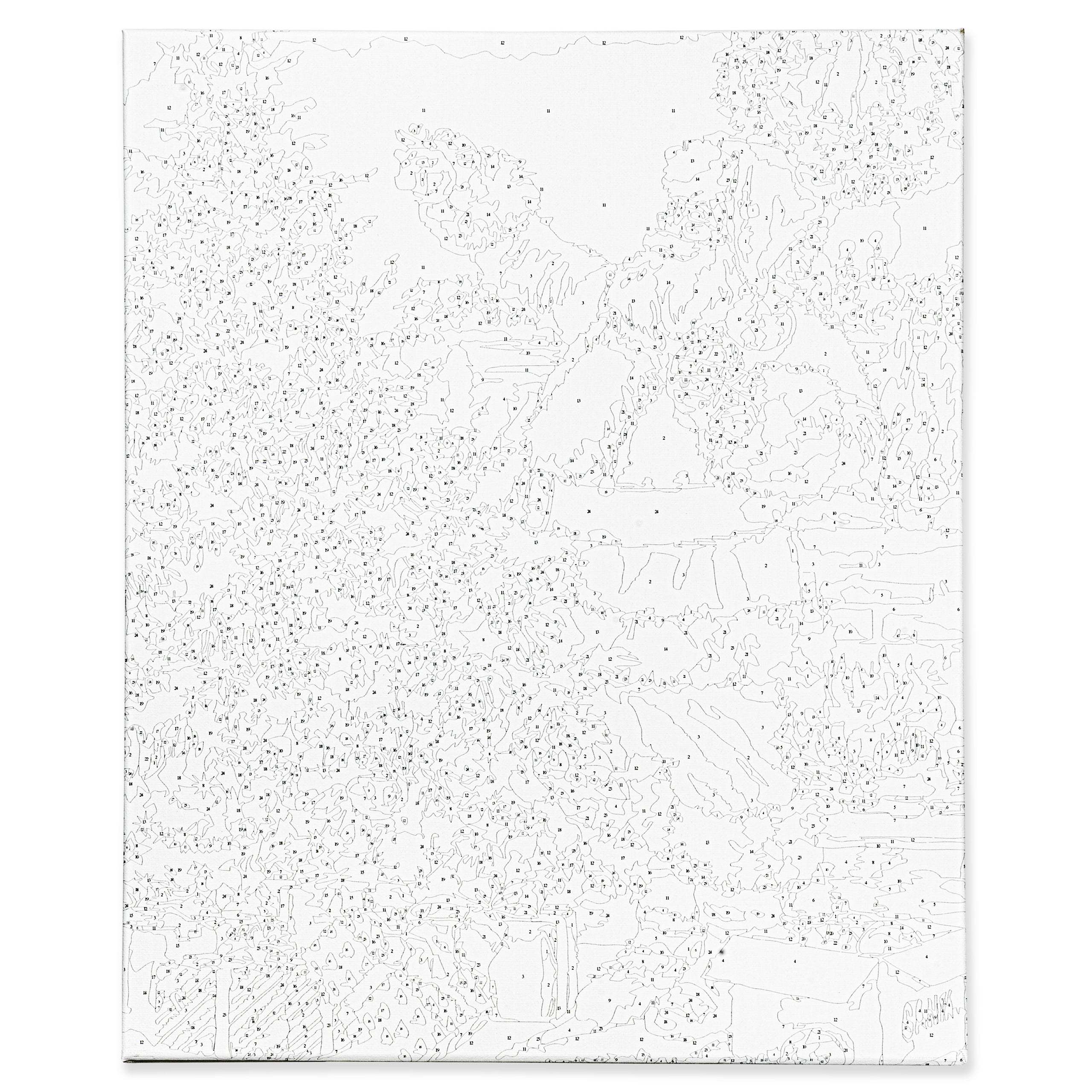 Malowanie po numerach 40×50 cm z ramą Święty Mikołaj