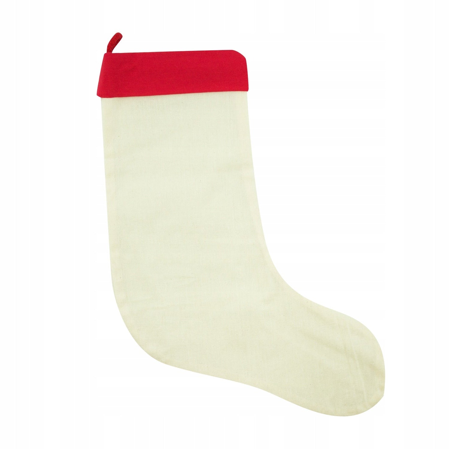 Świąteczna skarpeta na prezent bawełniana, ecru