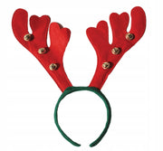 12x Opaska Świąteczna Renifera z Rogami i Dzwoneczkami
