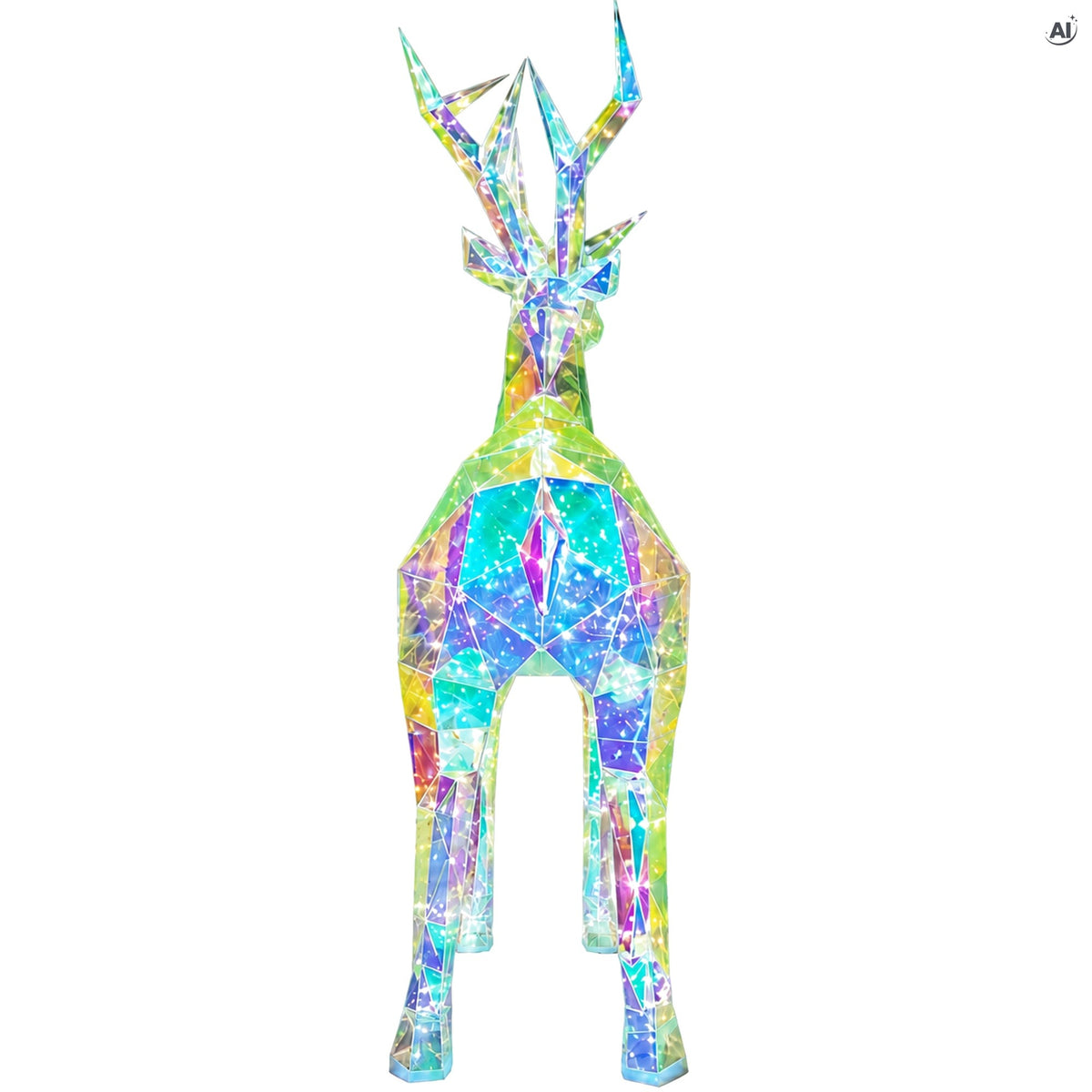 Renifer LED 3D Holograficzny Geometryczny 90 cm