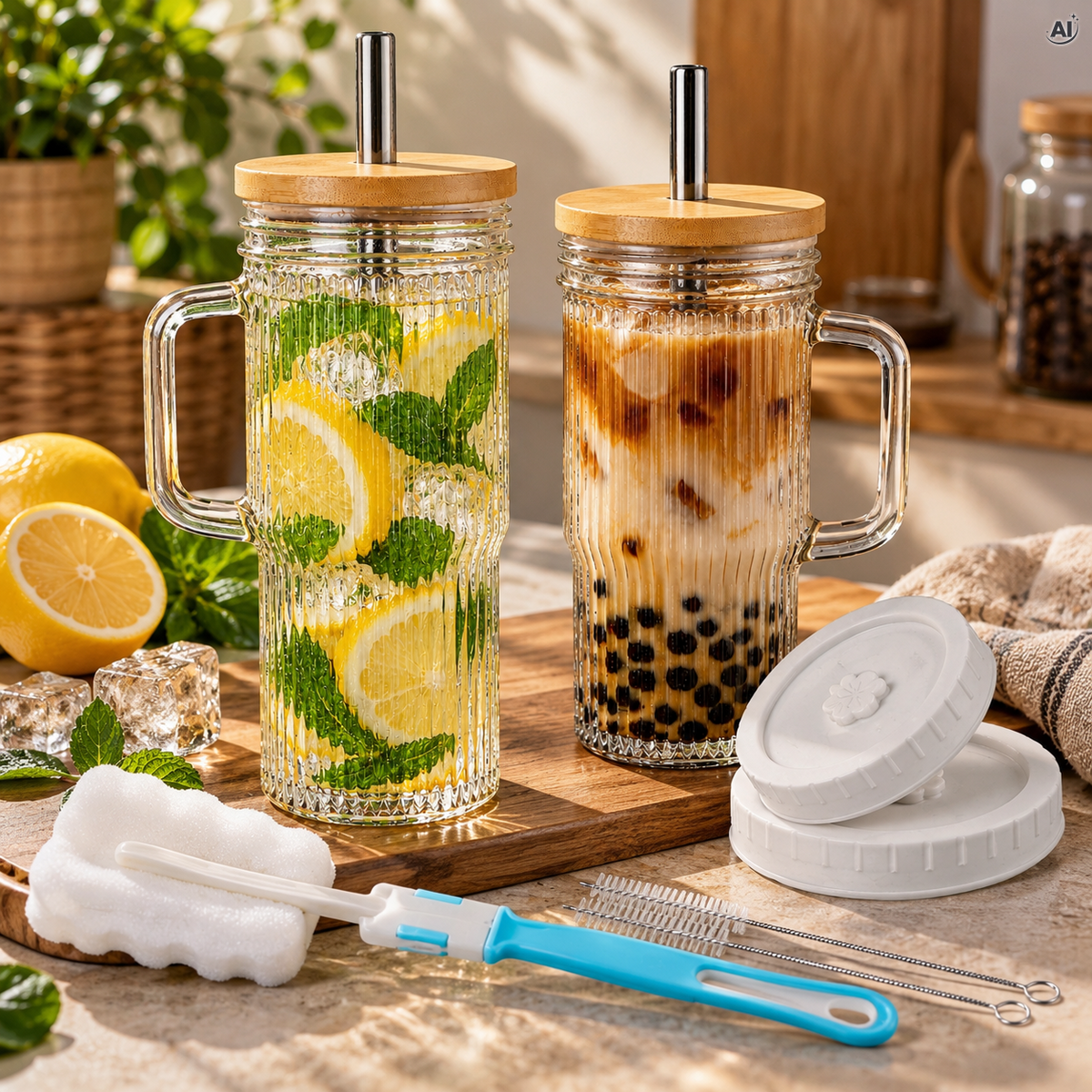 Kubki Szklane 650 ml 2 szt.