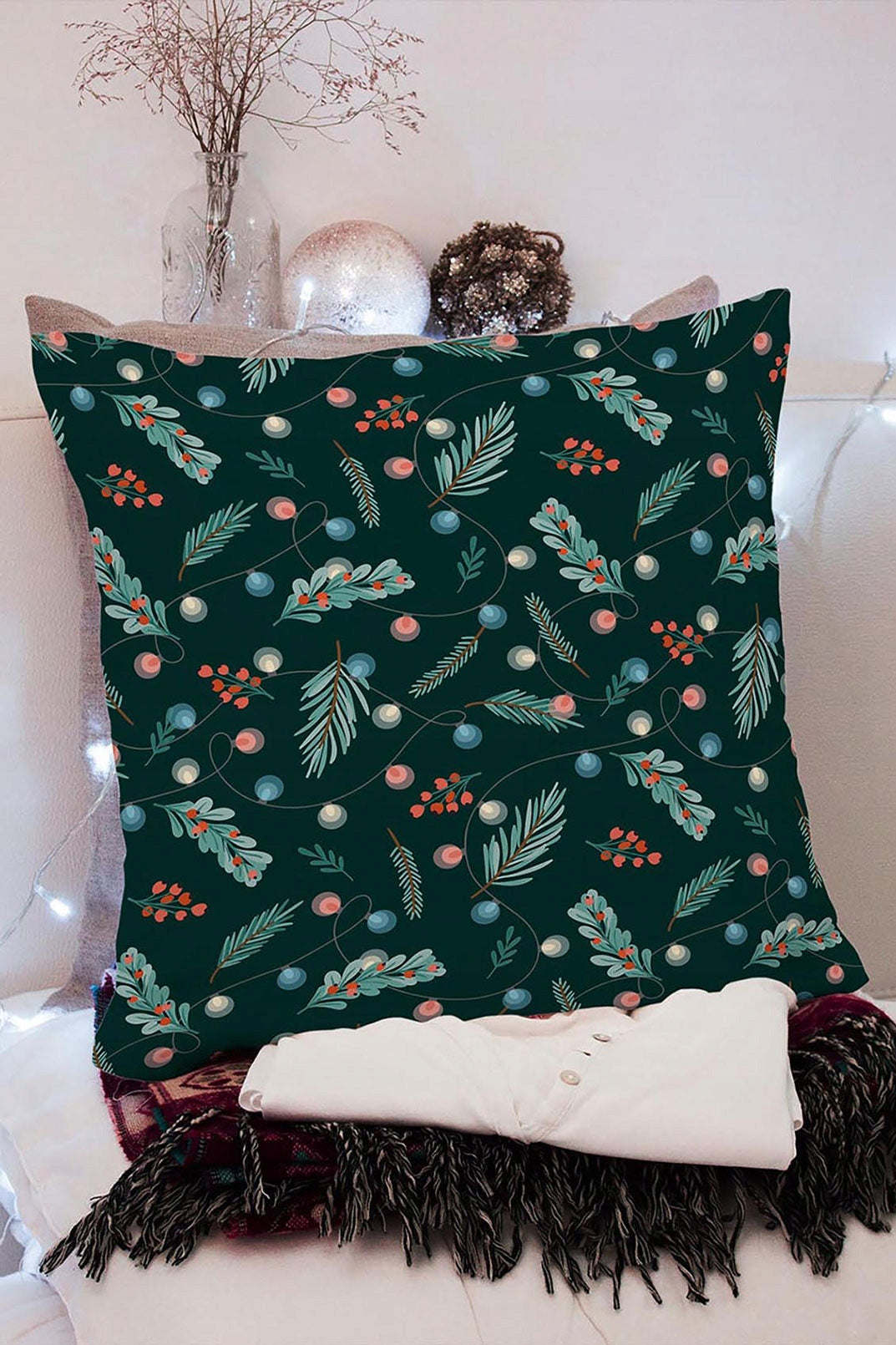Poduszka świąteczna dekoracyjna 400×400mm z poszewką