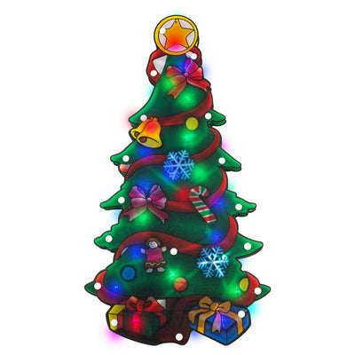 Świecąca Choinka LED RGB na Szybę
