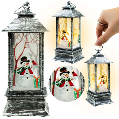 Świąteczny lampion LED z ruchomym płomieniem