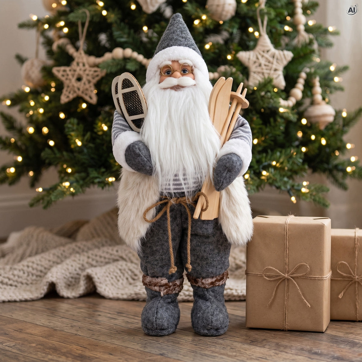 Święty Mikołaj Skandynawski Figurka Stojąca 30 cm