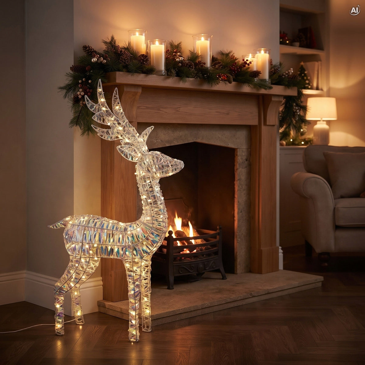 Renifer Świetlny LED 116 cm Stojący
