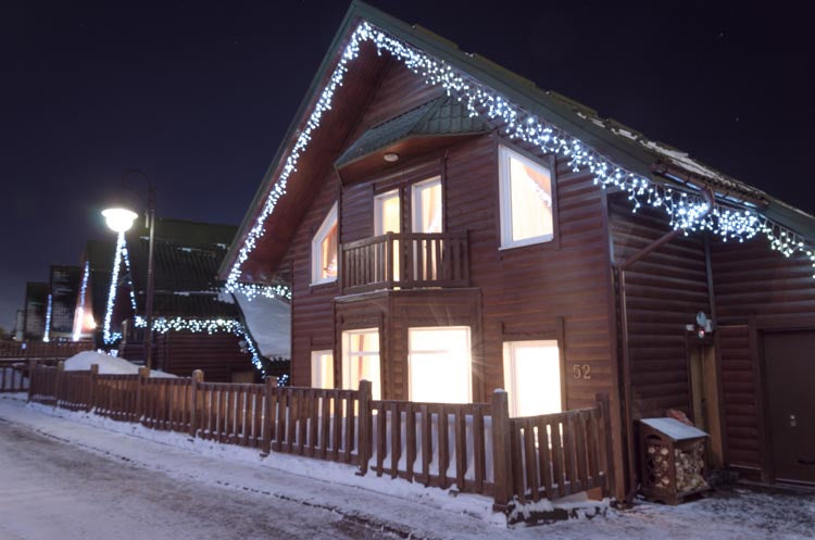 Sople LED 300 diod – 12,8 m, zimny biały