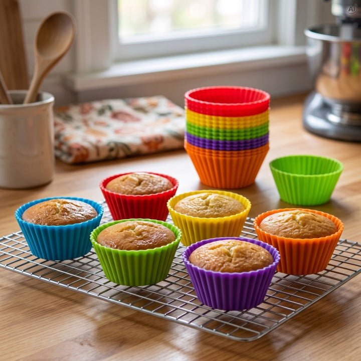 Silikonowe foremki do muffinek i babeczek  24 szt