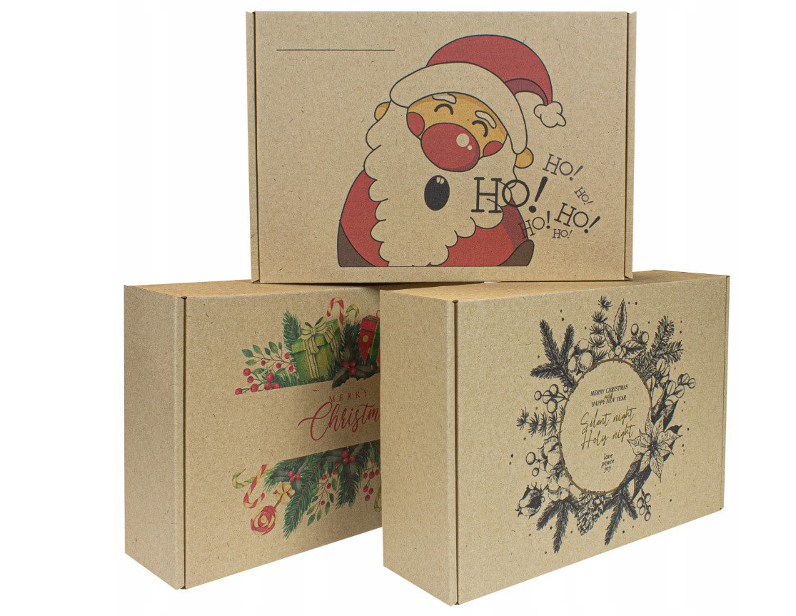 Pudełko prezent Merry Christmas zestaw 3szt.