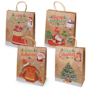 Torba papierowa świąteczna 210x110x270mm Happy Holidays 4szt.