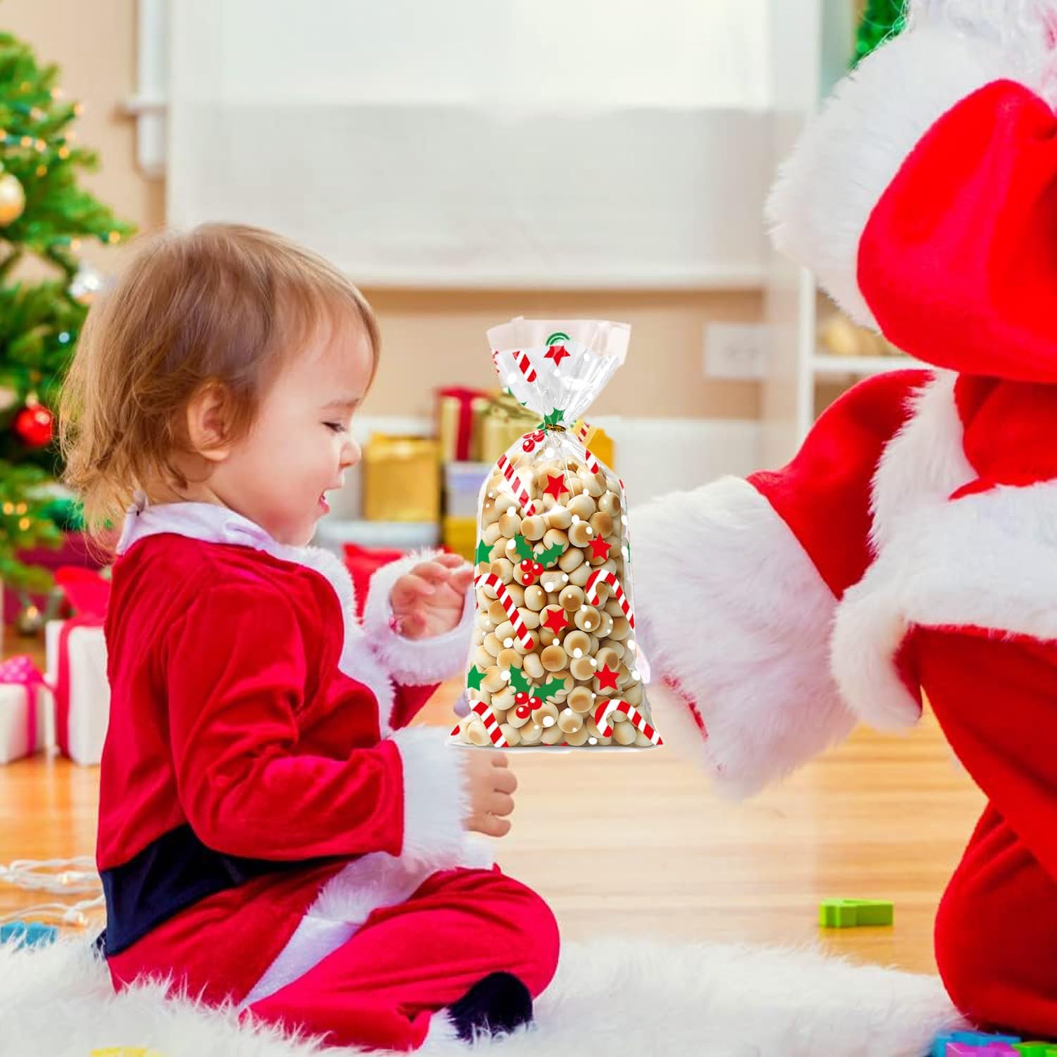 Zestaw Woreczków Celofanowych Świąteczny 20szt.