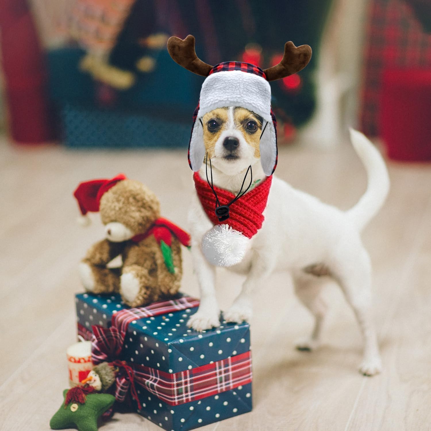 Czapka Dla Psa Renifer