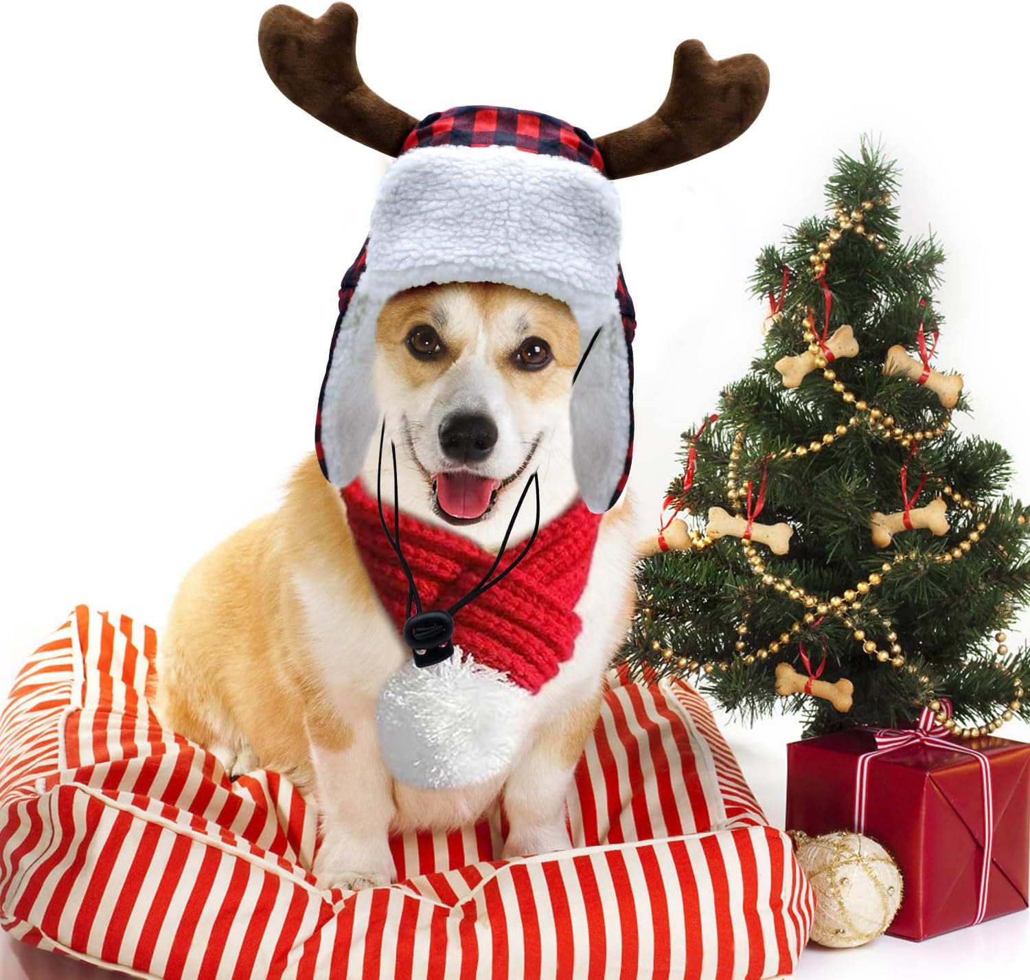 Czapka Dla Psa Renifer