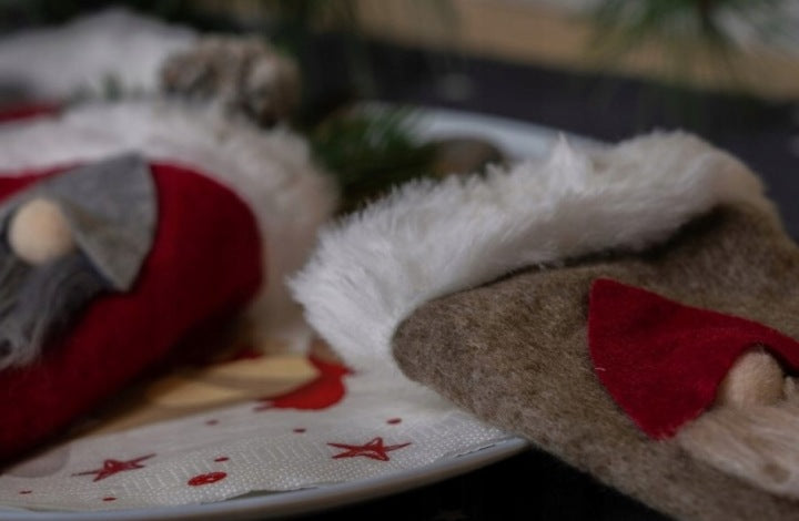 Świąteczne etui na sztućce kieszonki 3 szt. ozdoba stołu
