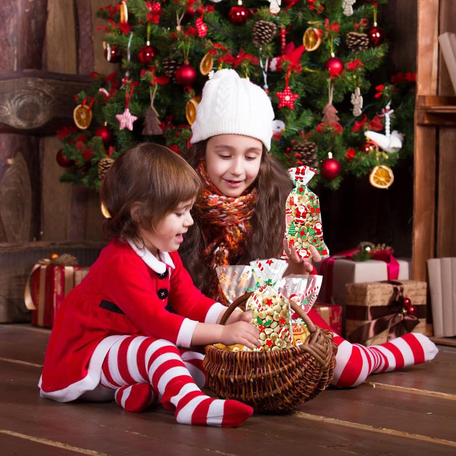 Zestaw Woreczków Celofanowych Świąteczny 20szt.