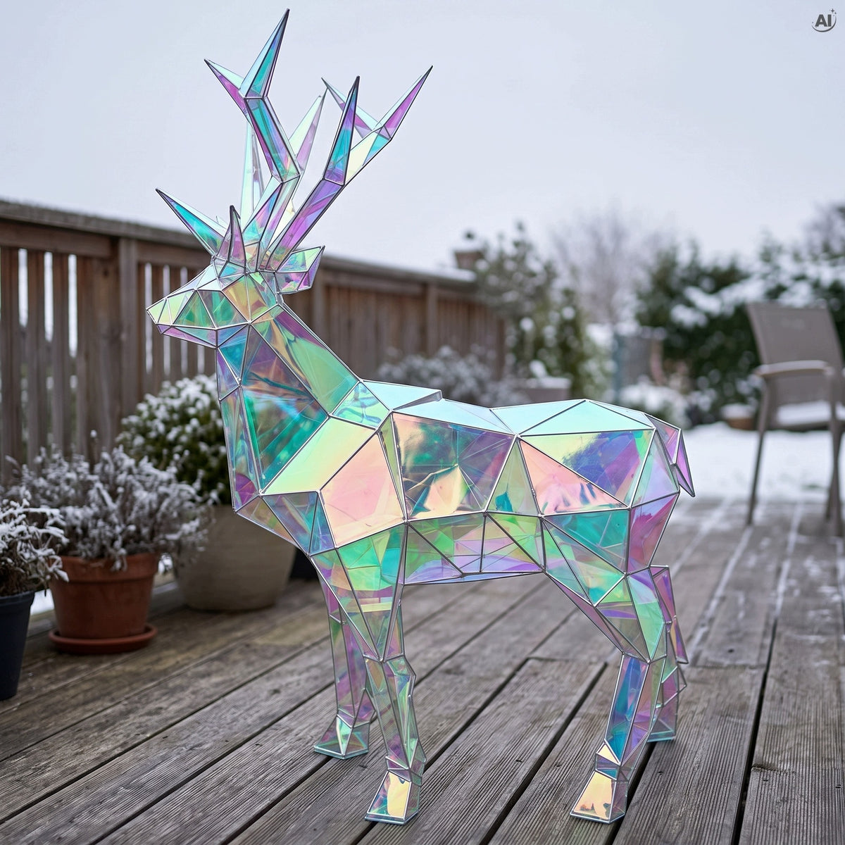 Renifer LED 3D Holograficzny Geometryczny 90 cm