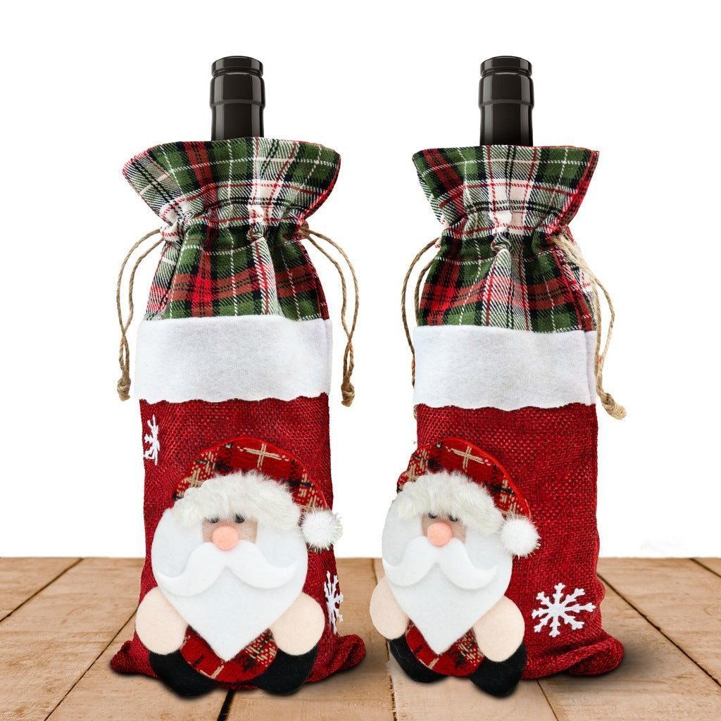 Świąteczne ubranie na butelkę zestaw 4szt.