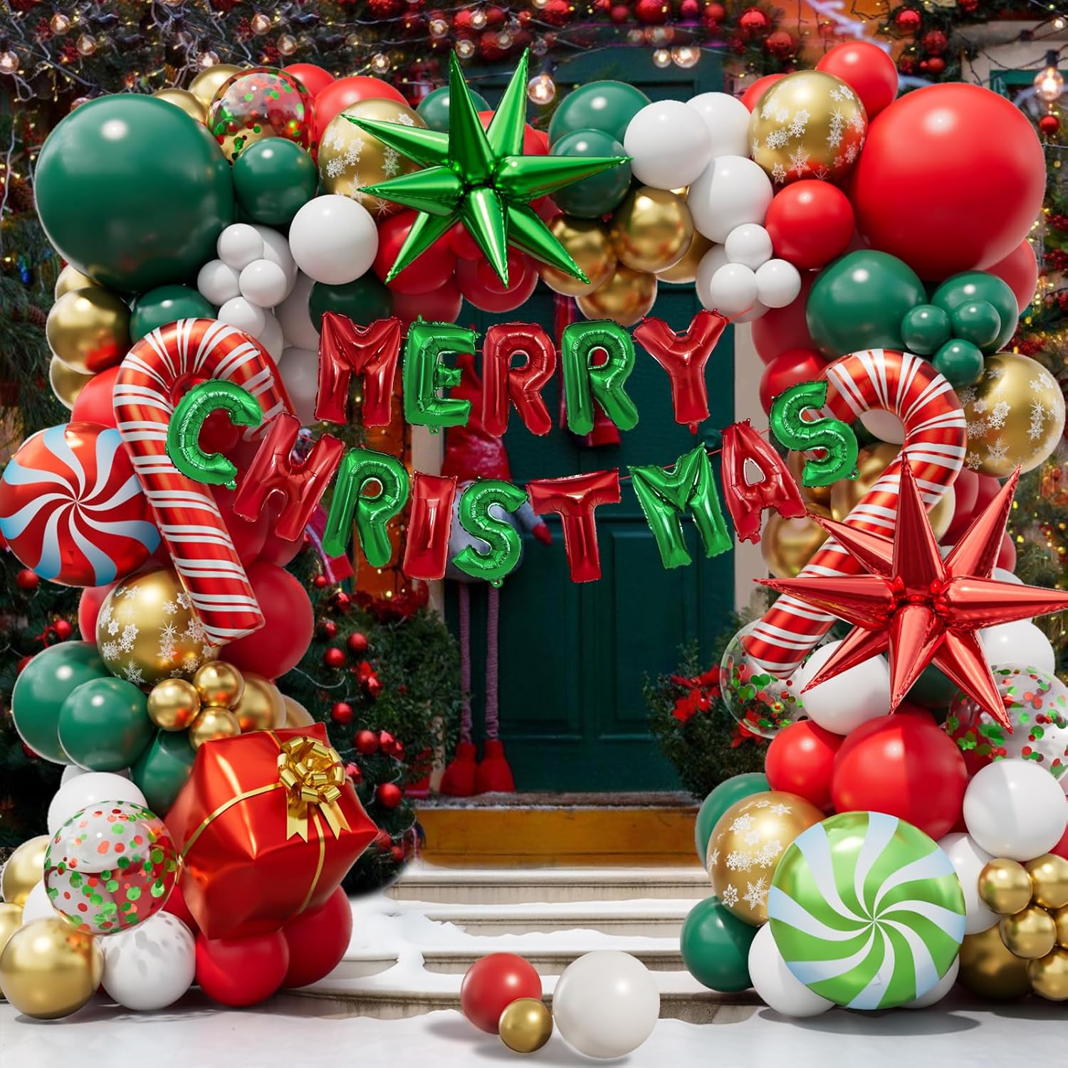 Girlanda Świąteczna Balonowa Merry Chistmas