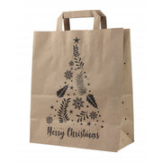 Torba papierowa świąteczna 260x140x320mm Merry Christmas Choinka