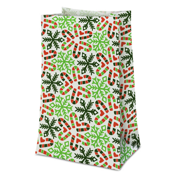 Torba papierowa świąteczna 160x80x270mm Laski Świąteczne