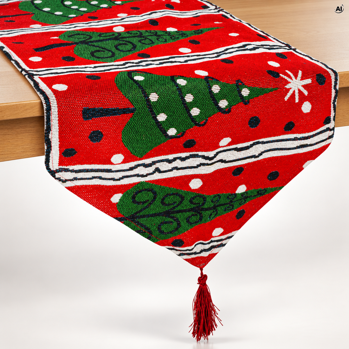 Bieżnik Świąteczny 32x175cm z Motywem Choinki