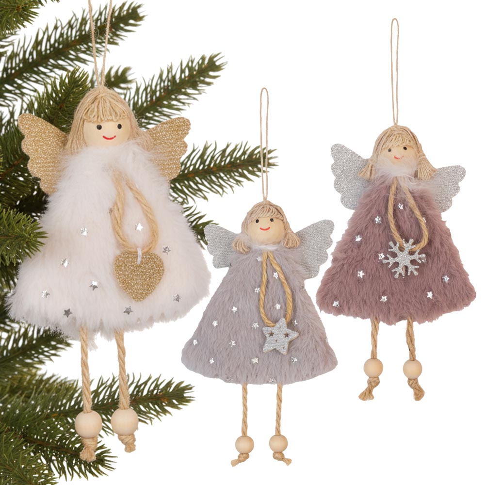 Zestaw Pluszowych Wiszących Aniołków 3szt.