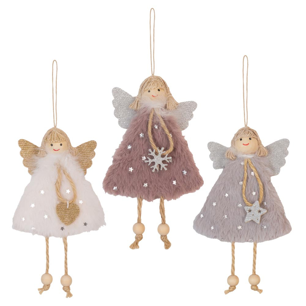Zestaw Pluszowych Wiszących Aniołków 3szt.