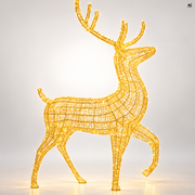 Świecący renifer ogrodowy LED, 2,5 m, 2500 diod, IP65