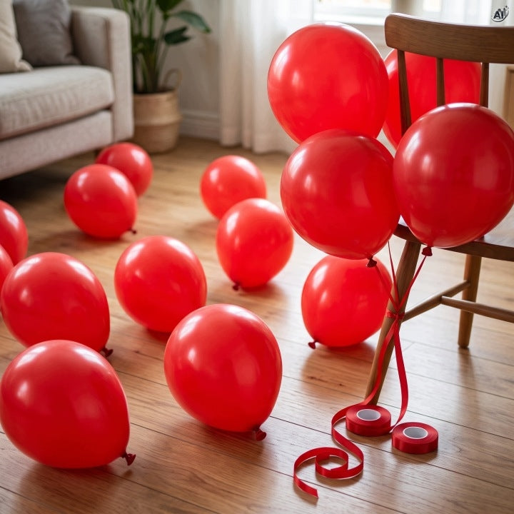 Balony Czerwone Girlanda 110 szt.