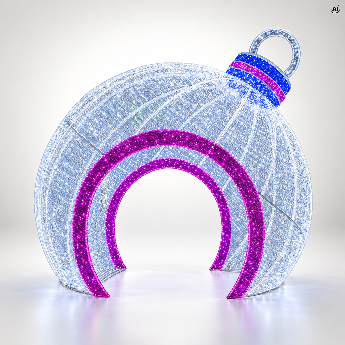 Świąteczna bombka świetlna 4,8 m, tunel z 20 000 LED