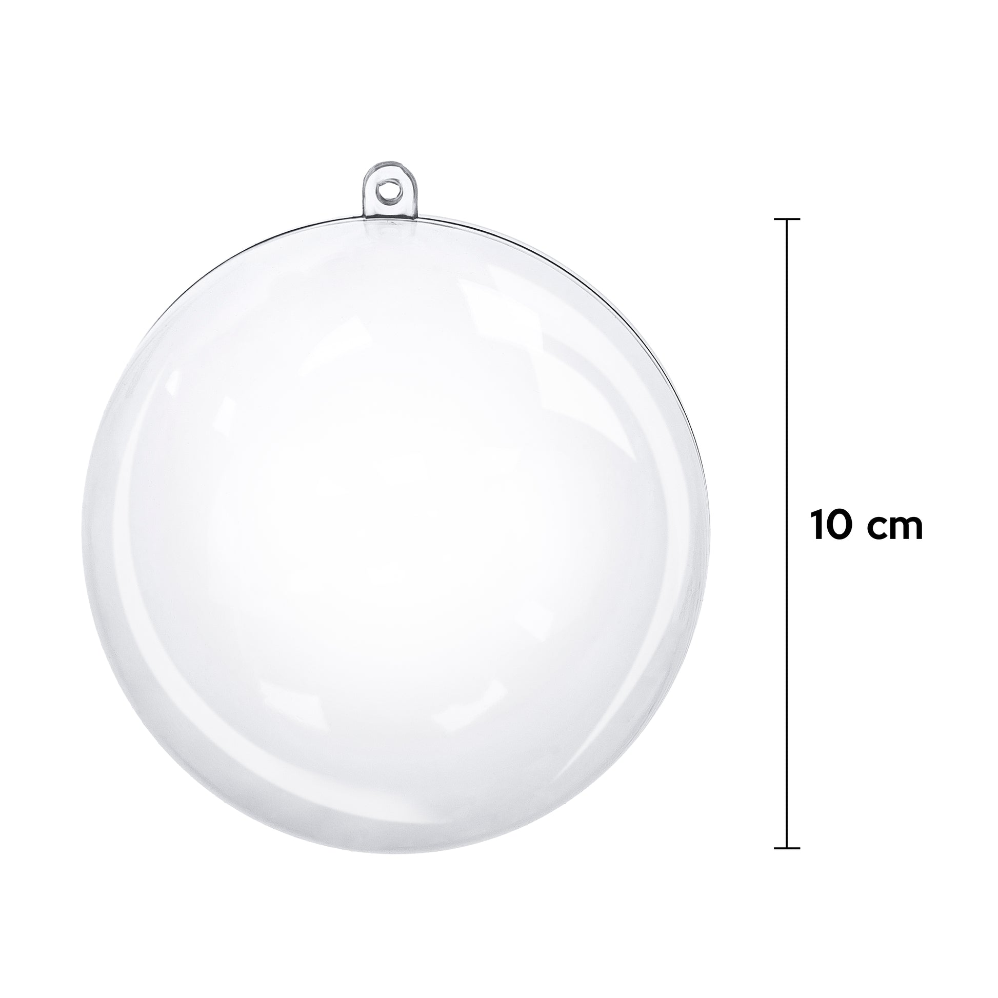 Bombki transparentne plastikowe 6 cm, 8 cm, 10 cm – pakiet 5 szt.