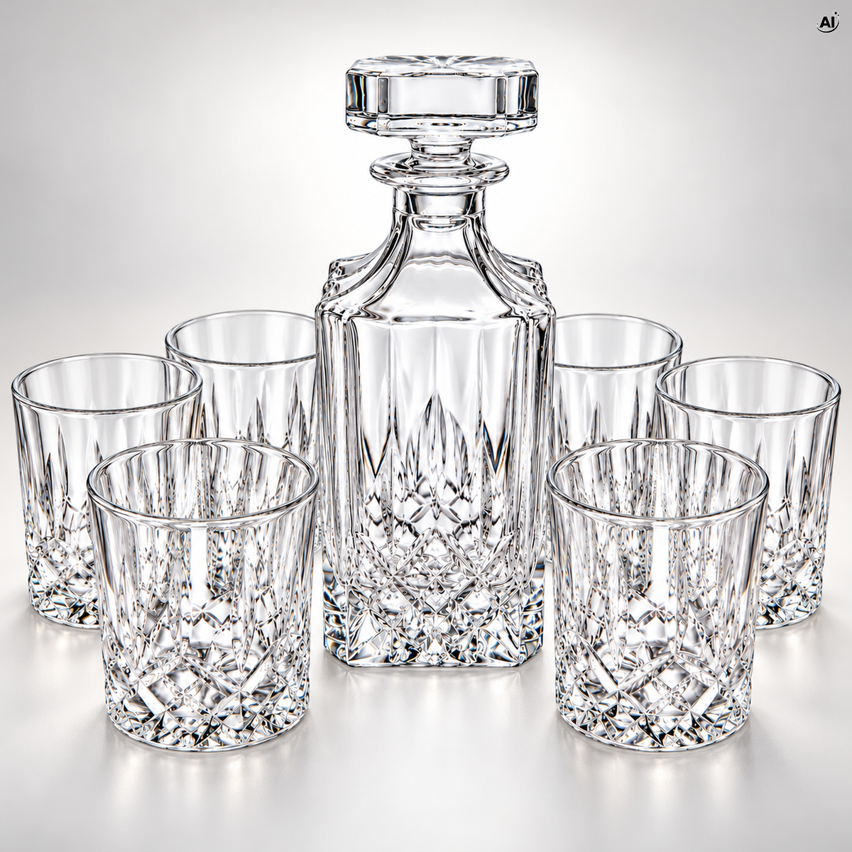 Zestaw do Whisky Karafka 700 ml + 6 Szklanek 300 ml