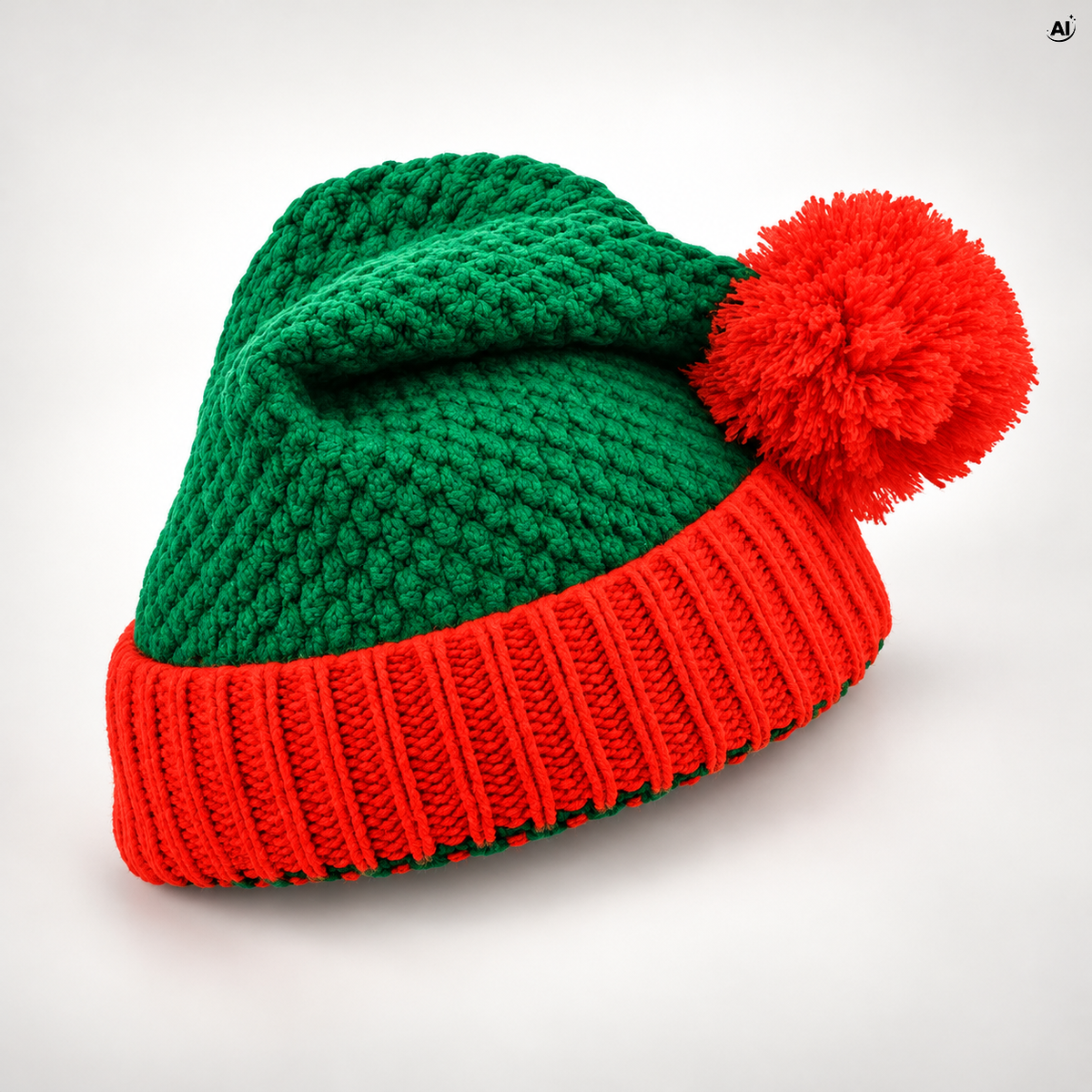 Czapka zimowa beanie z pomponem, świąteczna, uniwersalna
