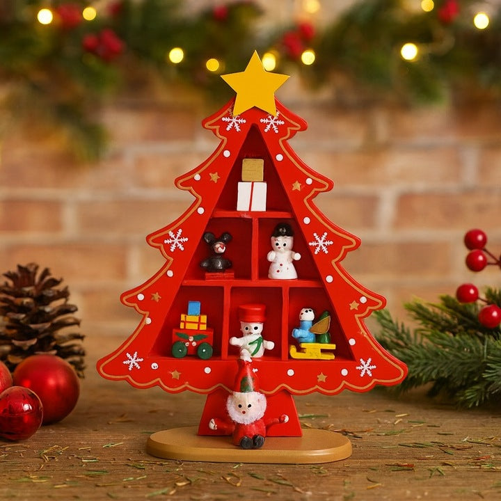 Ozdobna Choinka Drewniana 18cm