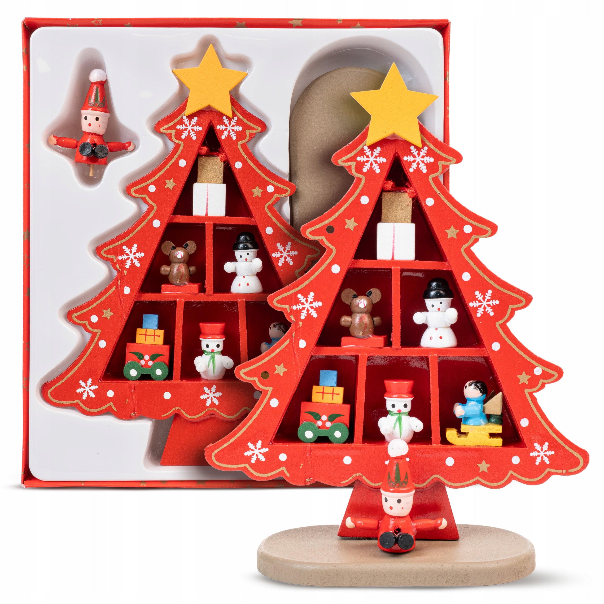 Ozdobna Choinka Drewniana 18cm