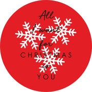 Naklejki Świąteczne All I Want For Christmas Is You Czerwone 10szt
