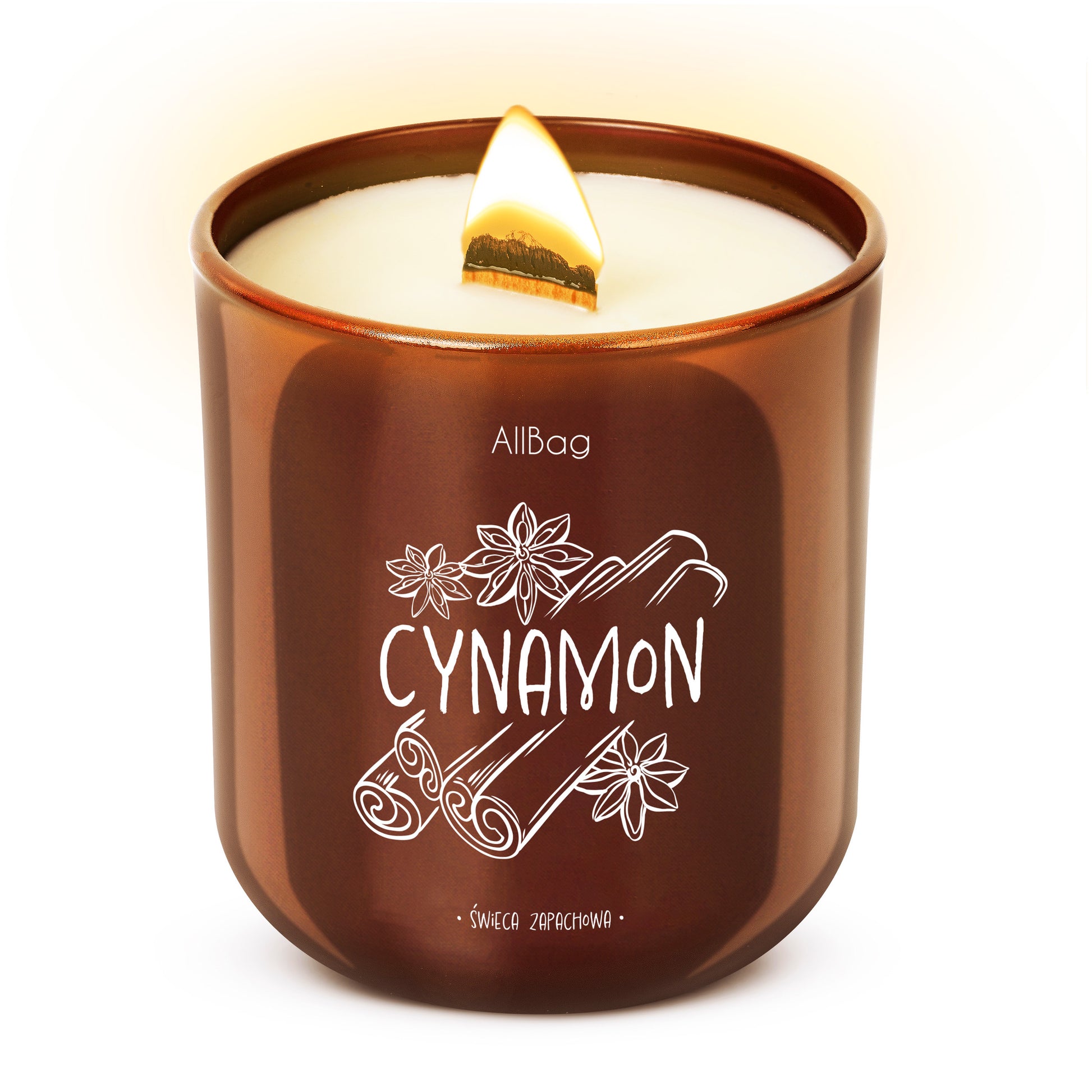 Zapachowa Świeca Sojowa w Szkle Zapach Cynamin