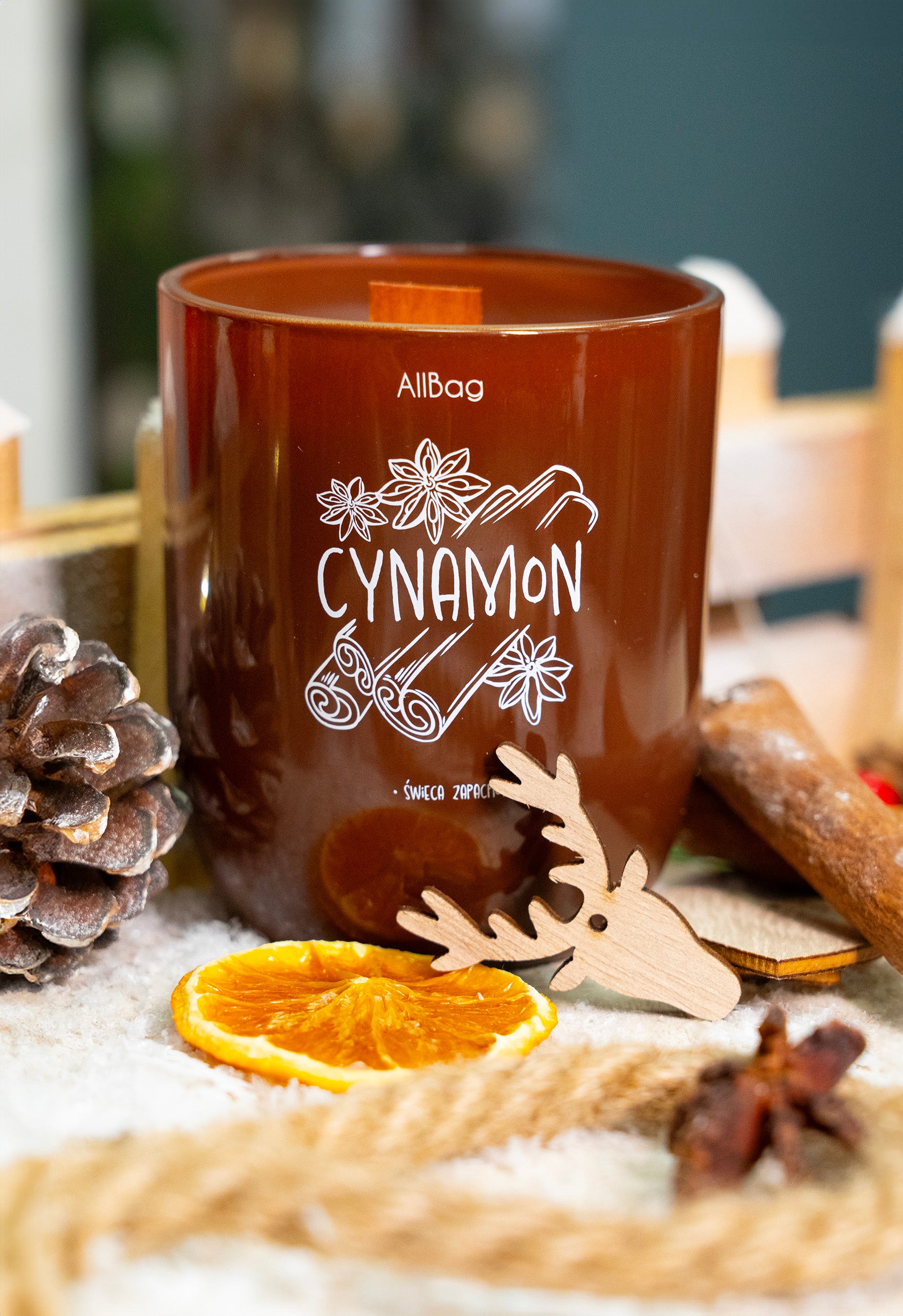 Zapachowa Świeca Sojowa w Szkle Zapach Cynamin