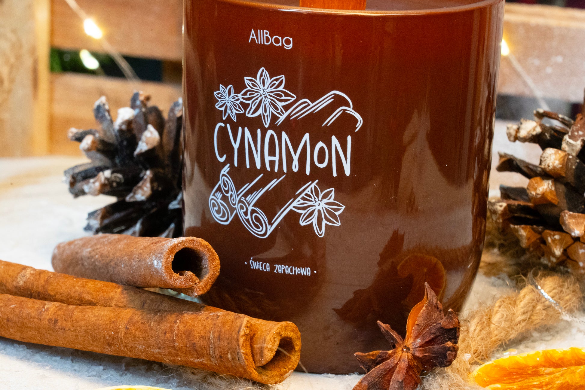 Zapachowa Świeca Sojowa w Szkle Zapach Cynamin