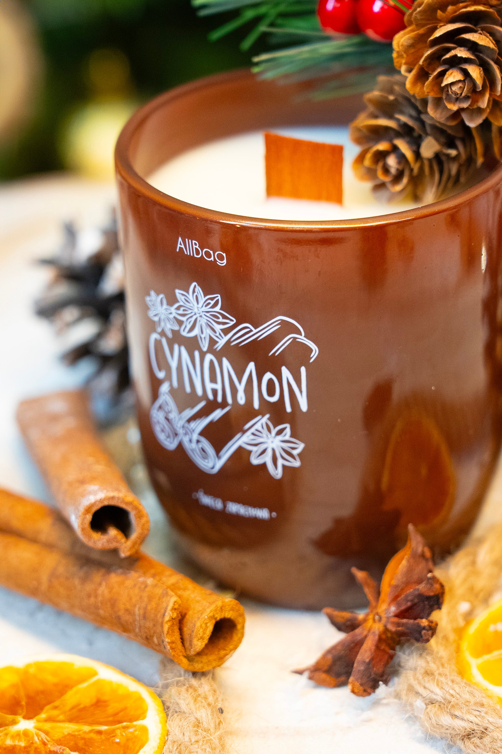 Zapachowa Świeca Sojowa w Szkle Zapach Cynamin