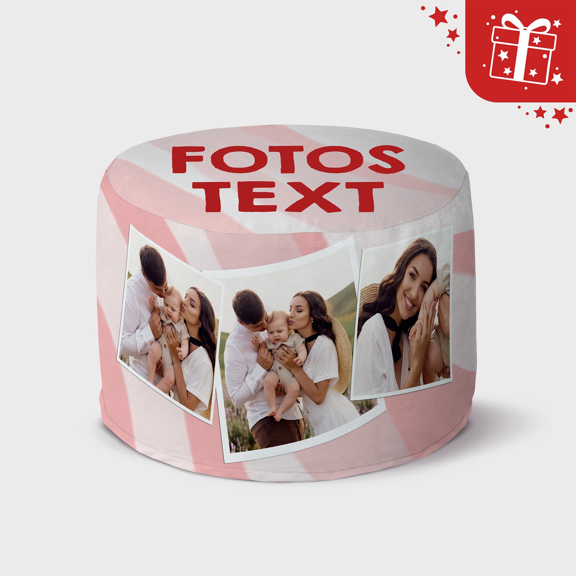 Pufa Okrągła Podnóżek Personalizowany Prezent
