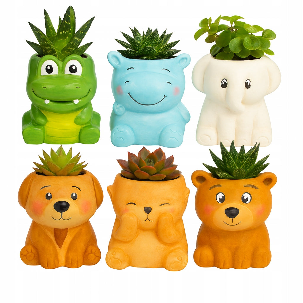 Doniczki ceramiczne do malowania, zestaw 6 sztuk