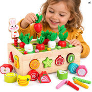 Drewniany Sorter Kształtów Montessori Ogród