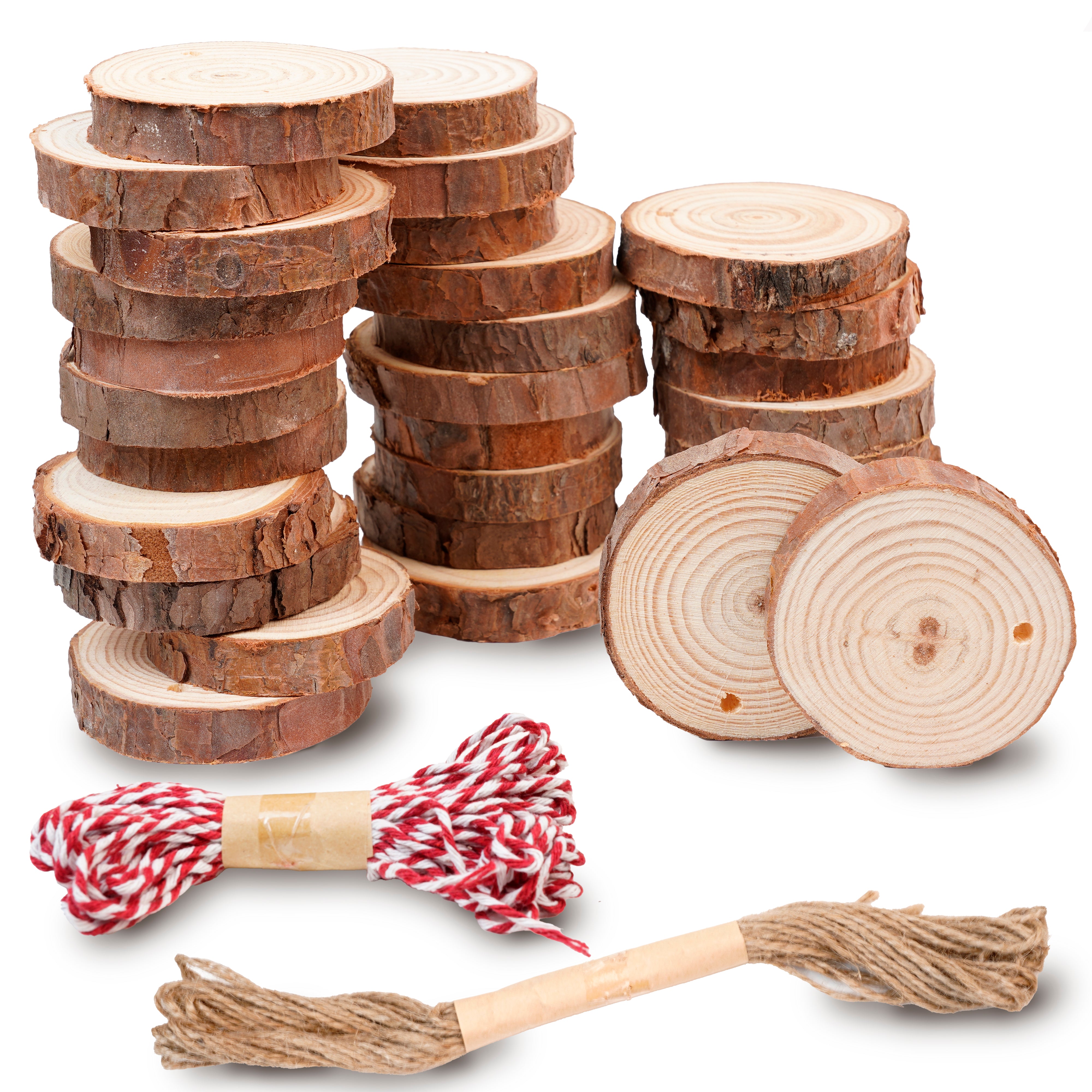 Zestaw Drewniane Plastry 30szt