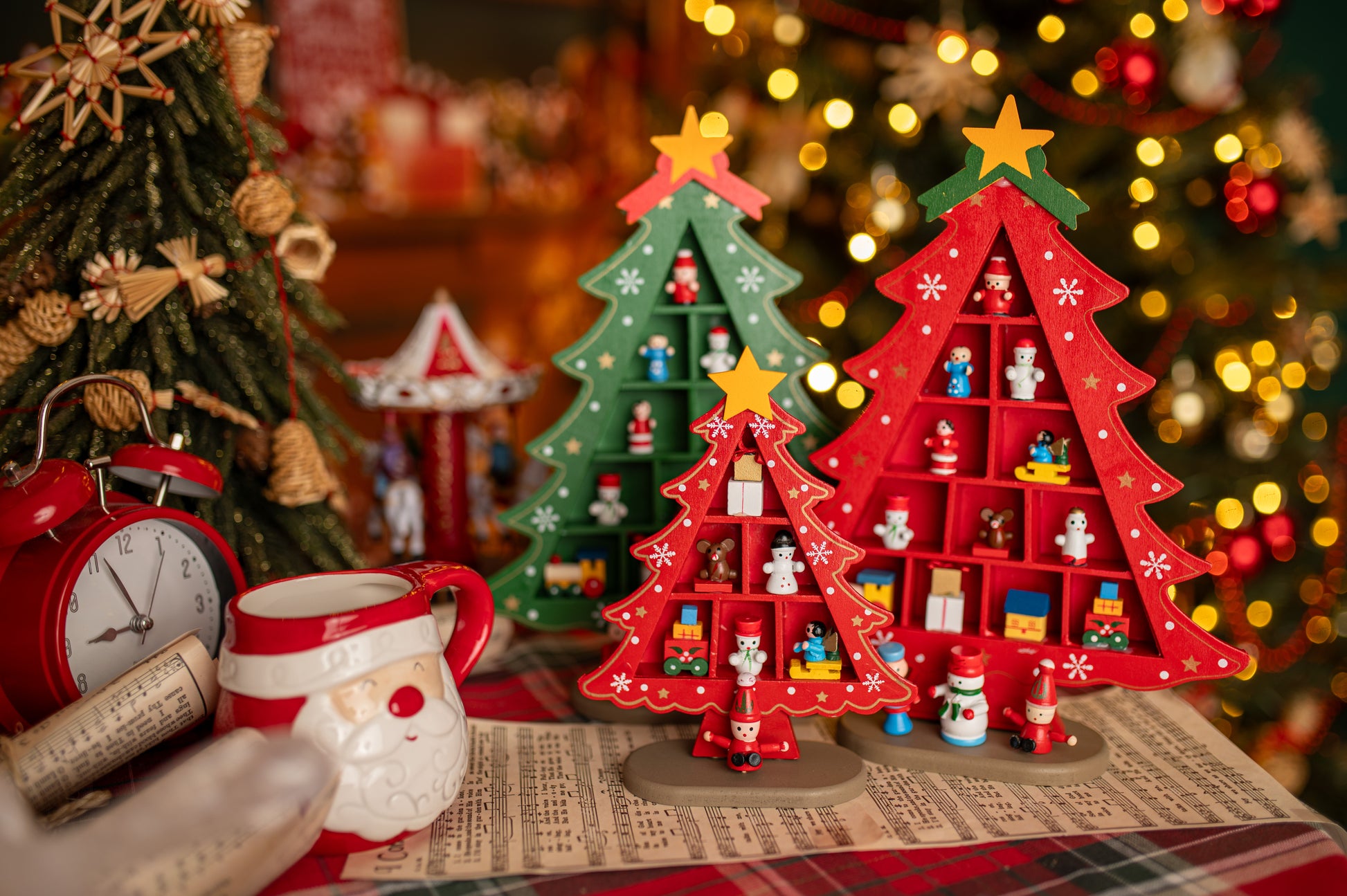 Ozdobna Choinka Drewniana 29cm