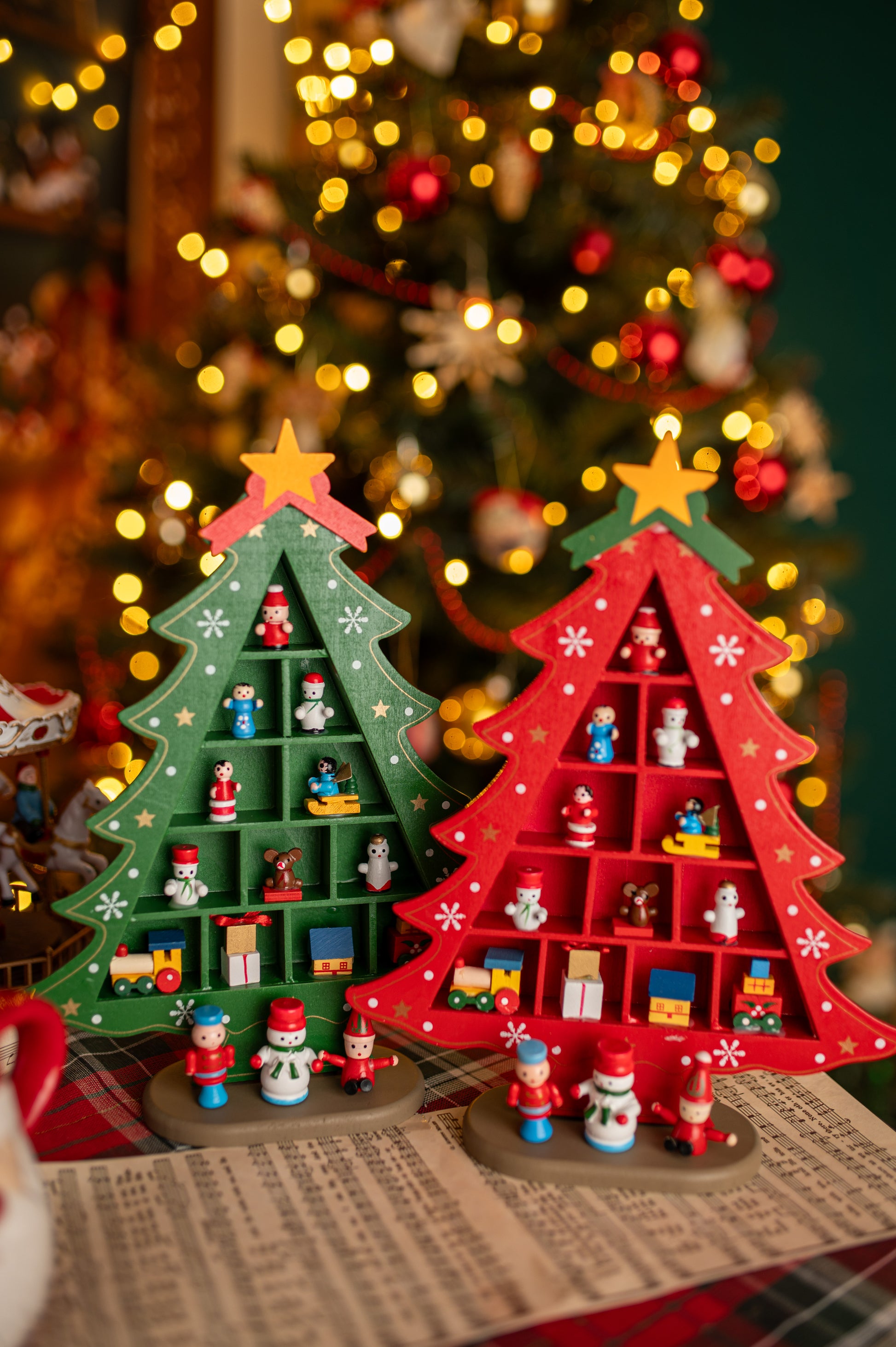 Ozdobna Choinka Drewniana 29cm