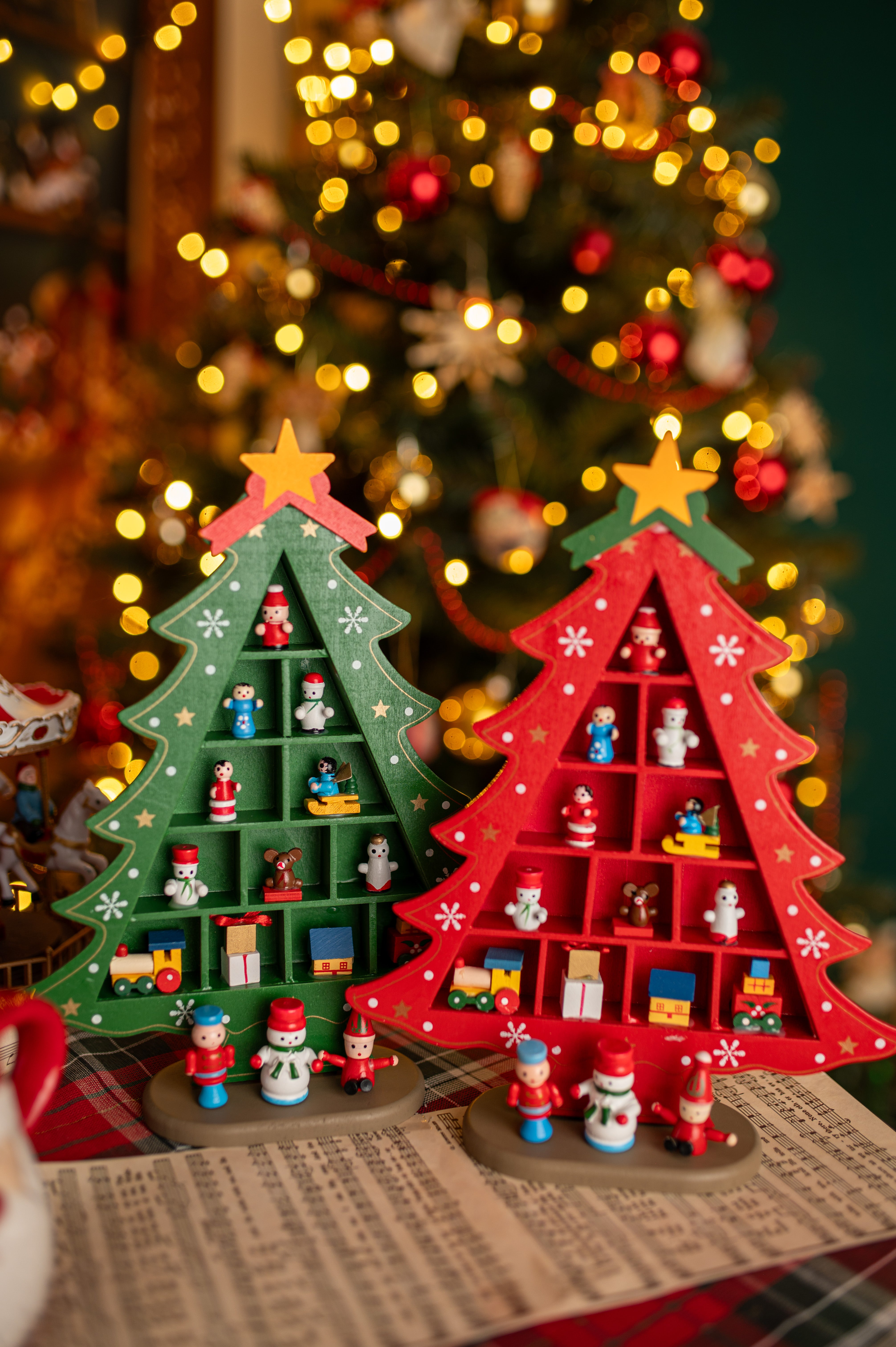 Ozdobna Choinka Drewniana 29cm